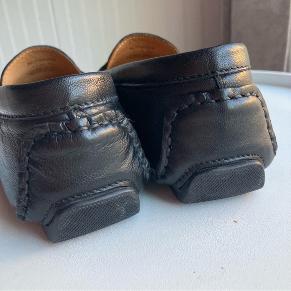 Flag LTD. By Dillard's Black Leather Women's Driving Penny Loafers Shoes 8.5 M - Picture 6 of 9
